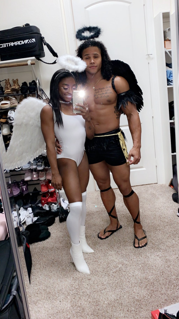 Simone Biles and Stacey Ervin Jr. Angel Halloween Costumes