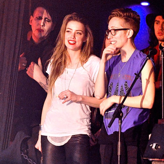Amber Heard at Johnny Depp's Concert With Marilyn Manson