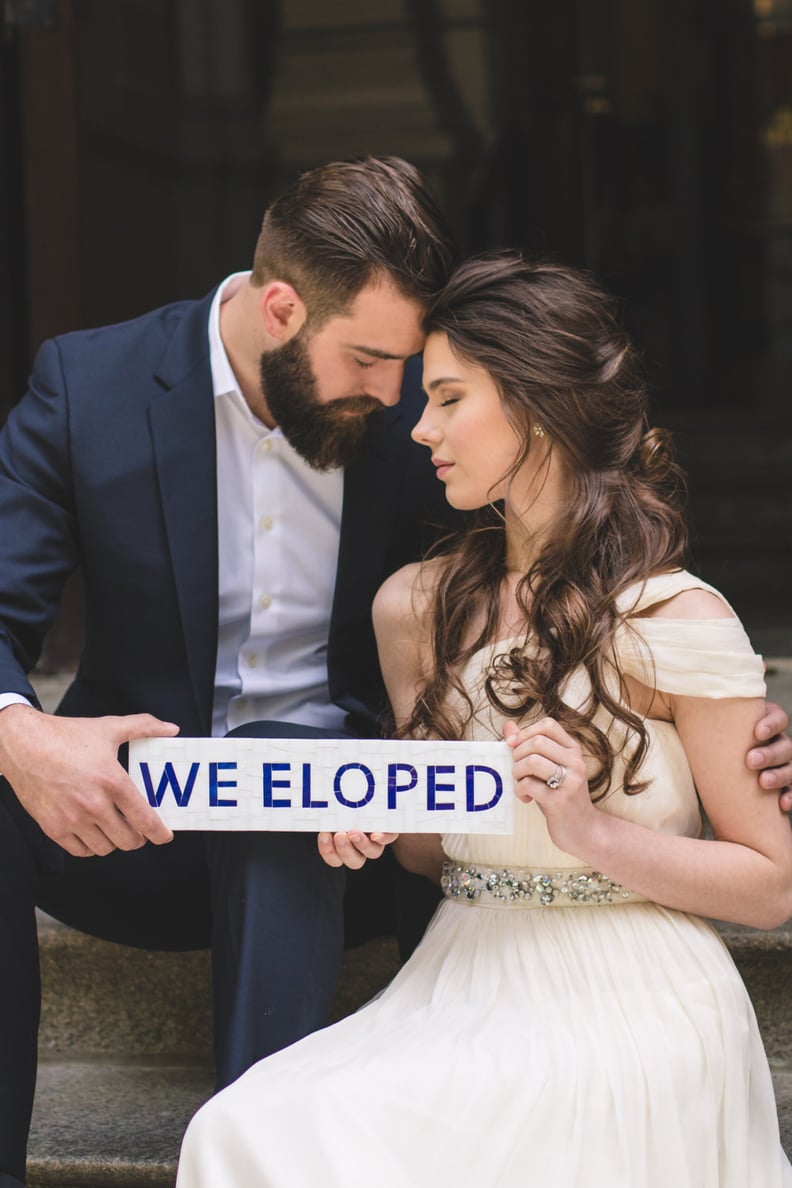 Stained Glass Elopement Sign