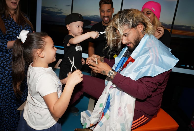 Maluma at the Miami Cancer Institute For World Cancer Day