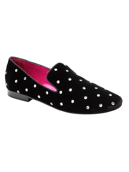 Demi Embellished Velvet Smoking Shoe