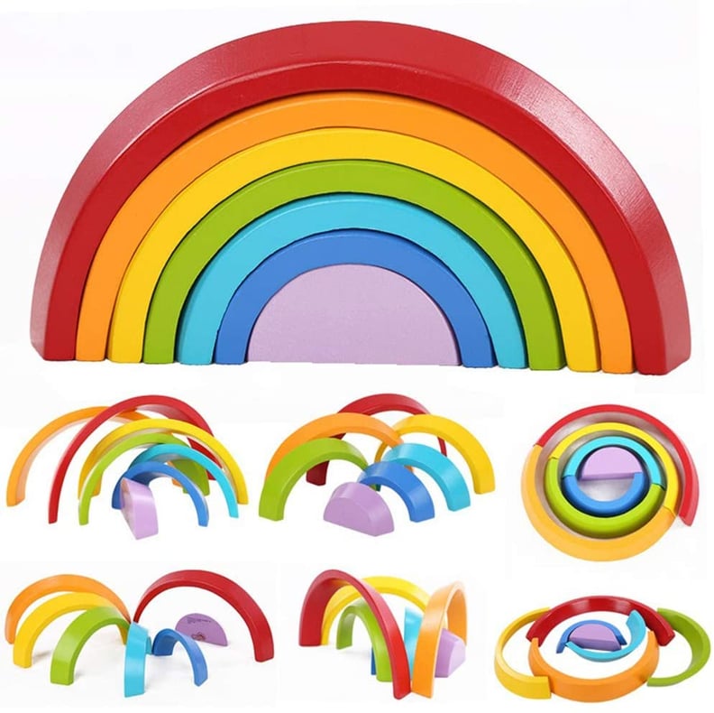 蒙特梭利木彩虹玩具