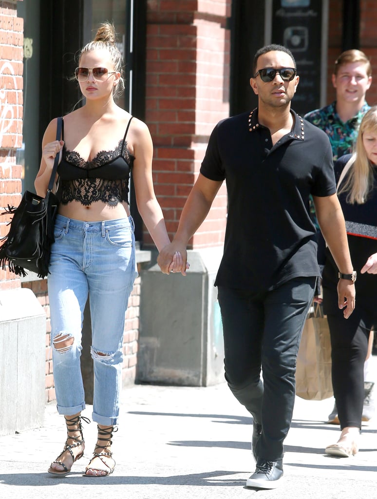 Chrissy Teigen and John Legend Hold Hands in NYC August 2016