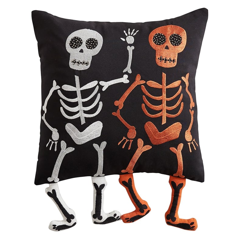 Skeleton With Dangling Legs Pillow