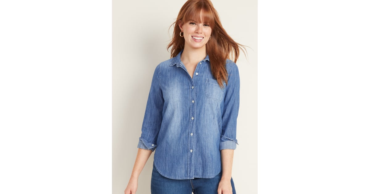 old navy chambray pants