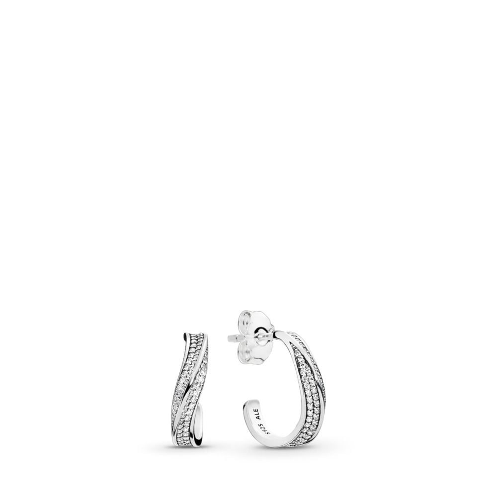 Pandora elegant waves best sale earrings