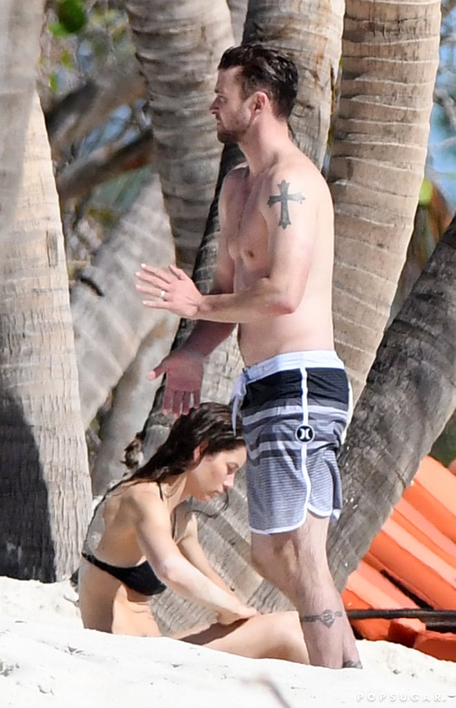 Justin Timberlake and Jessica Biel in the Caribbean 2016