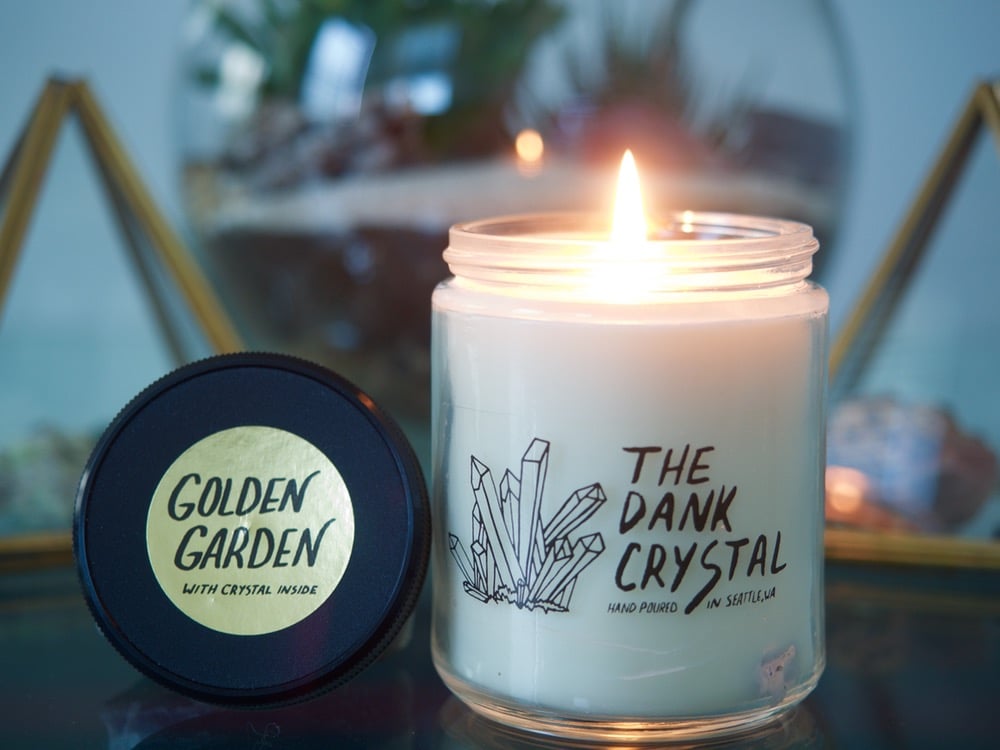 Gardenia and Fir Golden Garden Candle ($14)