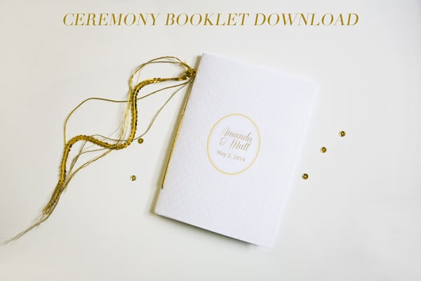 Gold-Detailed Ceremony Booklet