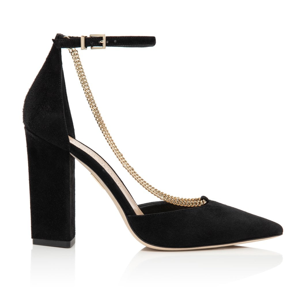 Tamara Mellon 2 Chains Suede Heels