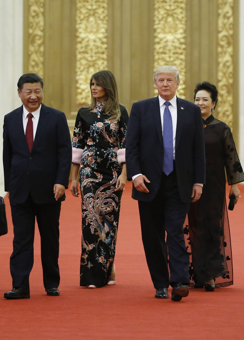 Melania Trump Wore a Chinese-Inspired Dress From Gucci