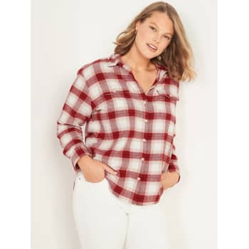 Old Navy Oversized Plaid Flannel | Editor Review | POPSUGAR Fashion