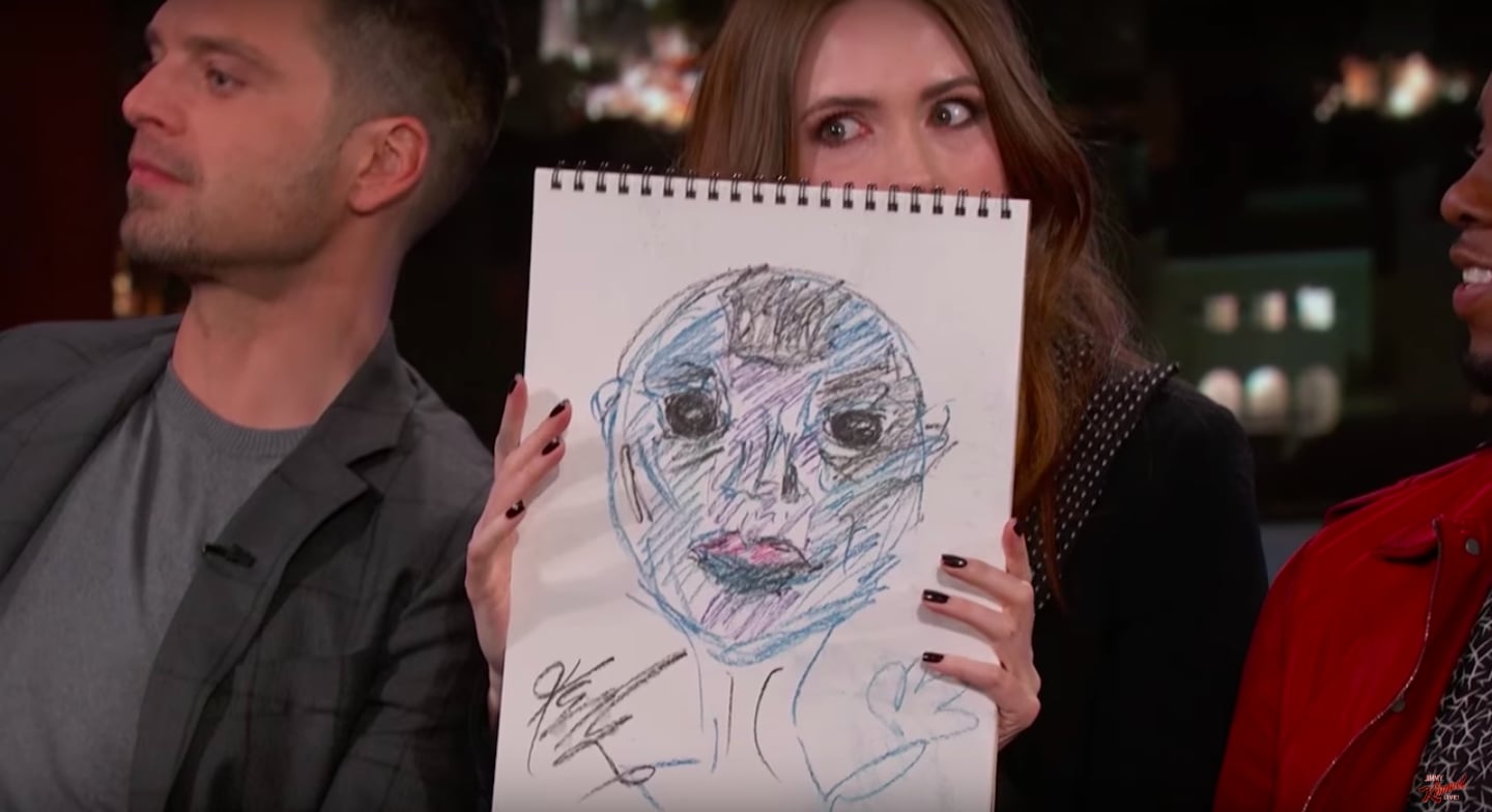 Karen Gillan S Drawing Of Nebula The Cast Of Infinity War Drew Their Characters And Um You Won T Be Able To Unsee This Popsugar Entertainment Photo 16
