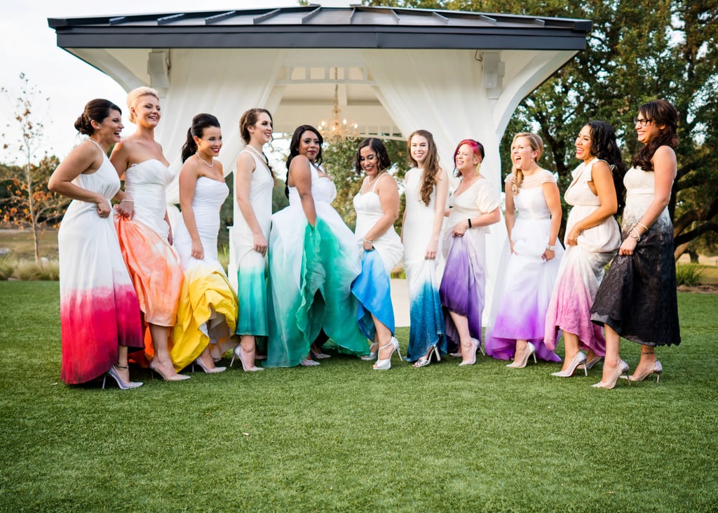 Wedding With Bridesmaids In Rainbow Dresses Popsugar Love And Sex Photo 39 5814