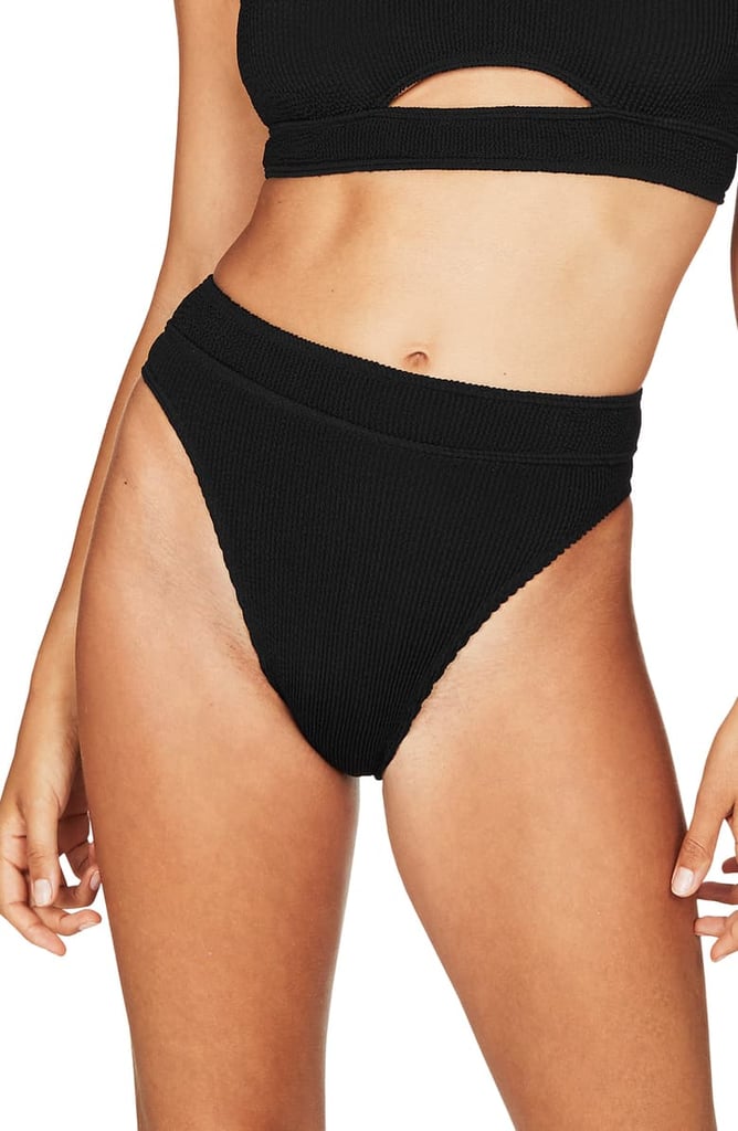 Savannah High-Waist Ribbed Bikini Bottoms