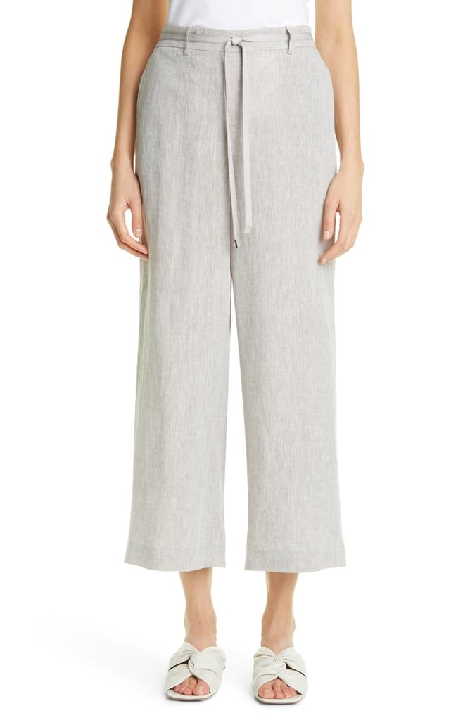 Lightweight Pants For Hot Weather: Lafayette 148 New York Columbus Wide Leg Crop Pants