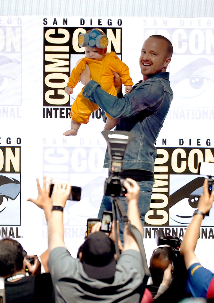 Aaron Paul's Daughter Wears Hazmat Suit at Comic-Con