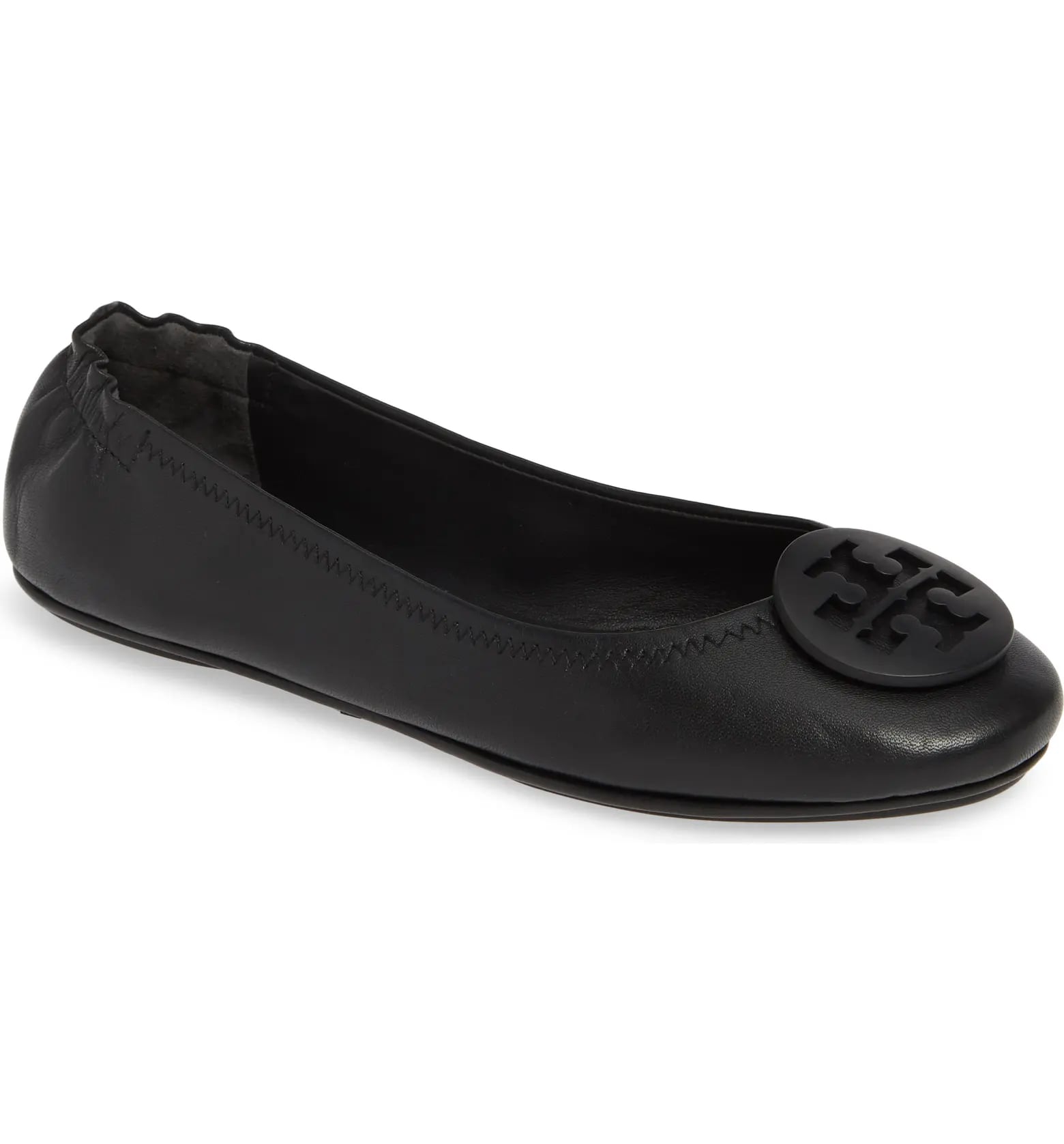 Best Black Rounded Flats: Tory Burch Minnie Travel Ballet Flats | Black  Flats Are a Timeless Essential — Stock Up on Our 18 Favorites | POPSUGAR  Fashion Photo 15