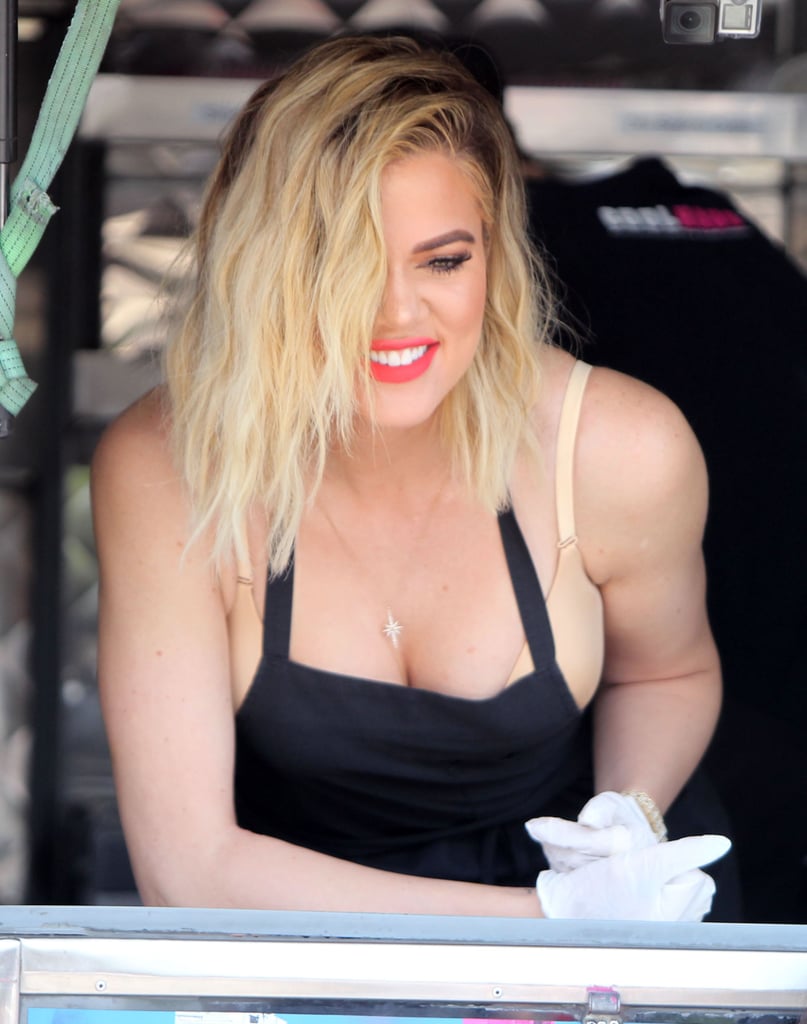 Khloe Kardashian Serving Ice Cream in LA June 2016