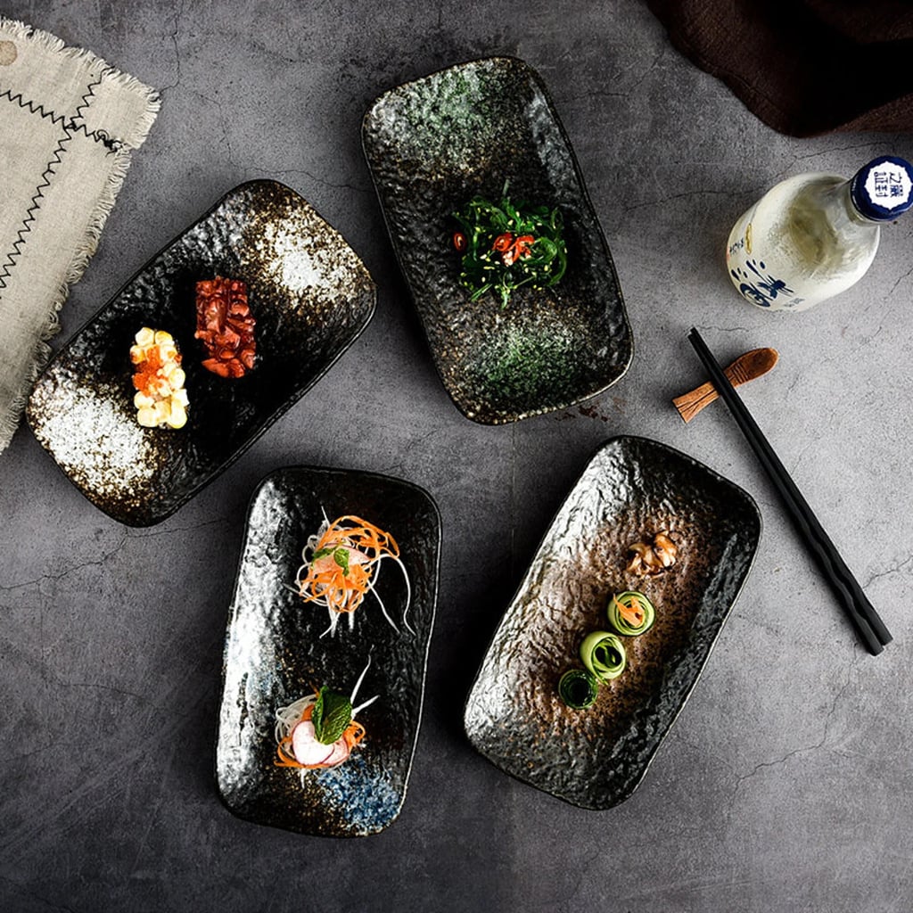 Sushi Dinnerware: Sushi Dishes Stone Grain Ceramic