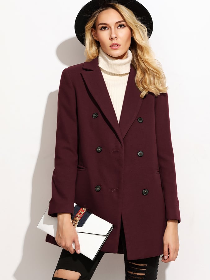 Shein Double-Breasted Coat | Winter Coats 2018 | POPSUGAR Fashion Photo 14