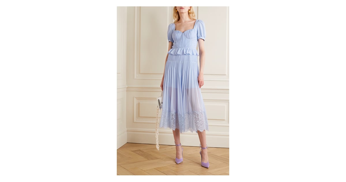 self portrait plisse dress