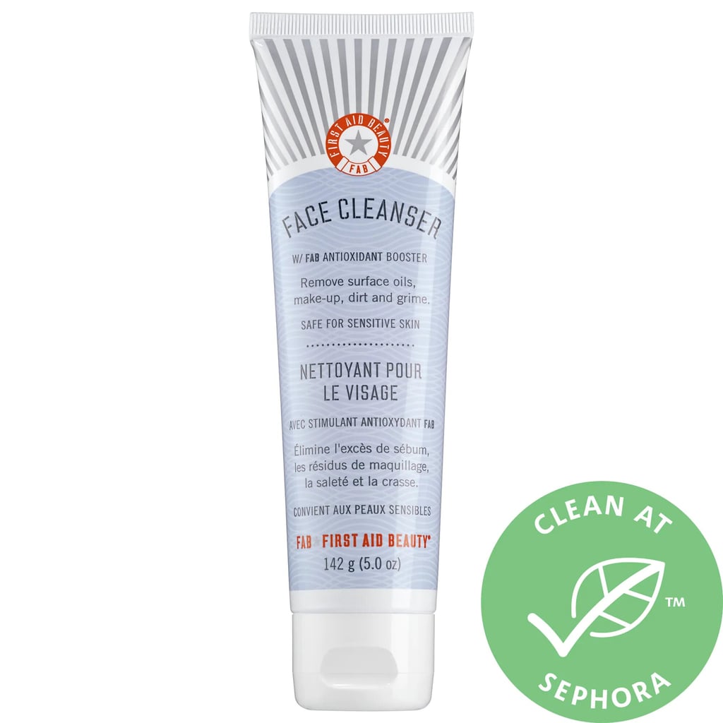 Old Habit: Rebuying All of My Empties
I'm loyal to my favorite products, and in some cases, I always will be. But over the years, I've gotten into a habit of rebuying the products I finish without thinking much of it, as long as they get the job done. The only problem? Some of these formulas are pricey or only sold at a specific store. And I also have quite the collection of untouched products waiting in the wings.
New Habit: Trying Products I Already Own 
Since working remotely (not to mention starting self-isolation), I've run out of several products that I might normally rebuy: a face wash I've been using for three years, conditioner, fancy moisturizer. A few makeup items here and there, too. Normally I'd just replace them like the creature of habit that I am. But in an effort to keep clutter down and be mindful of my spending, I'm finally taking a closer look at the surplus of products I collected as a beauty editor. Much to my surprise, I've actually fallen in love with many of the formulas. The First Aid Beauty Pure Skin Face Cleanser ($21) is one of my new favorites.