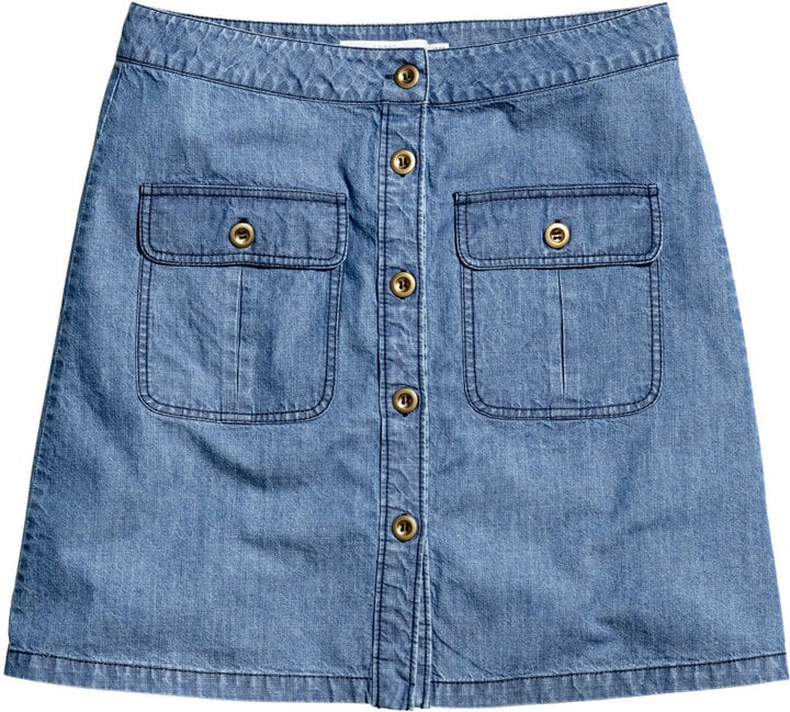 Try Summer's freshest denim trend: a button-front skirt that can truly go with everything.
Denim Skirt ($30)