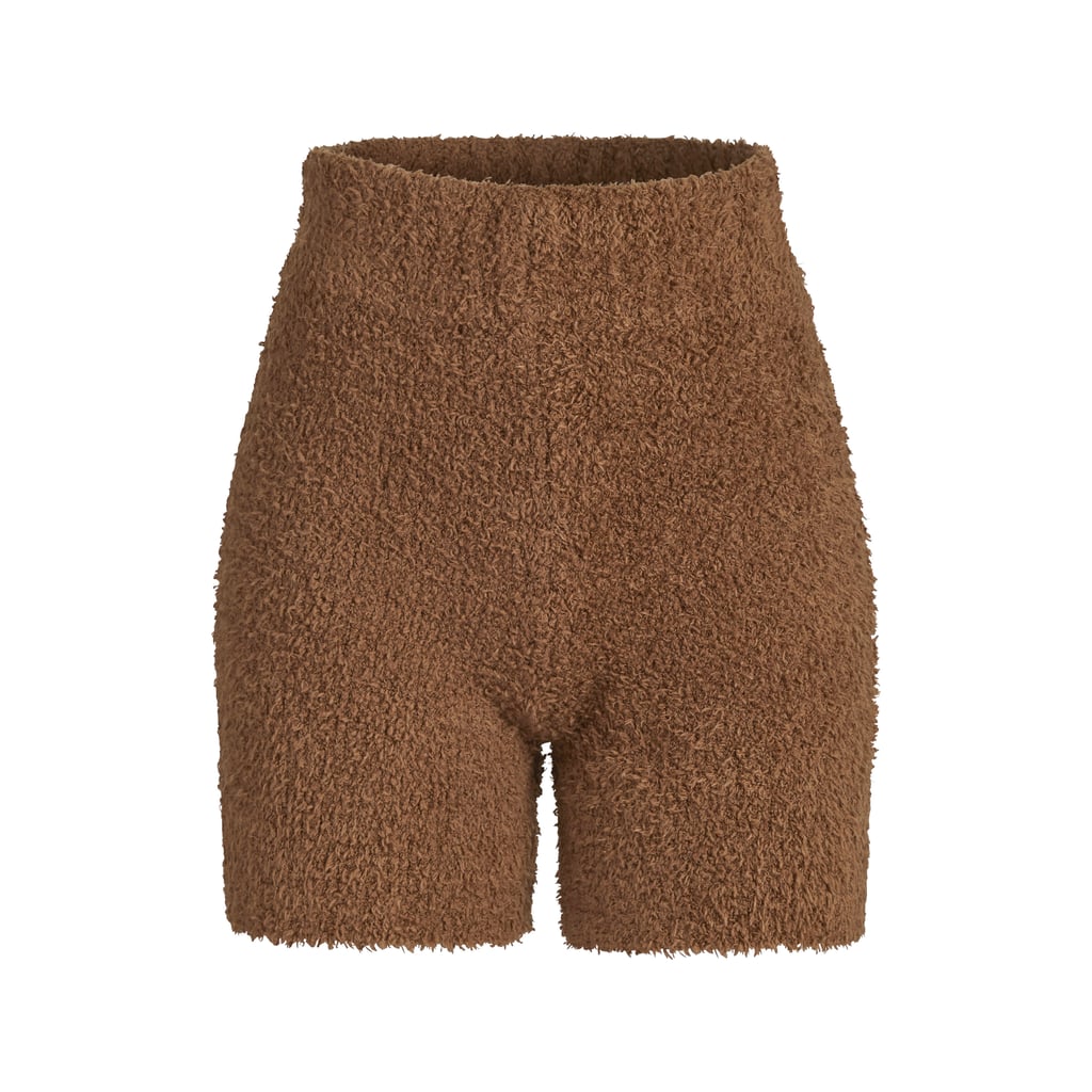Kim Kardashian Skims Cozy Collection Knit Shorts — Camel