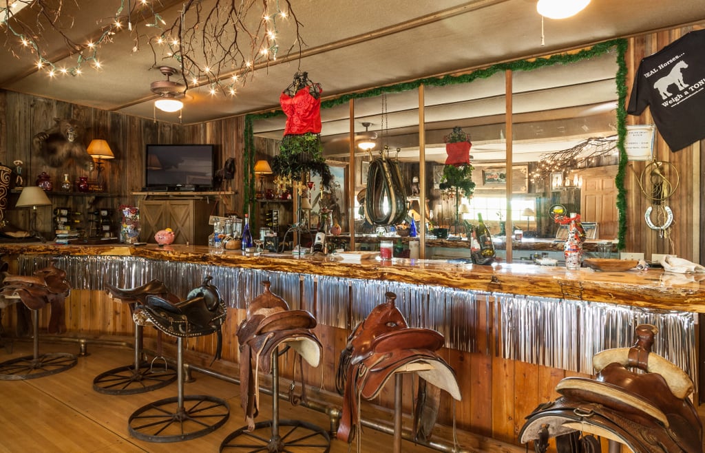 The ranch features an array of animals that Woody and Jessie would enjoy wrangling. It's also equipped with a 25-foot swing, Ping-Pong, and horseshoes. When Woody's done playing and ready to relax, he can grab a drink at the Draft Horse Saloon.