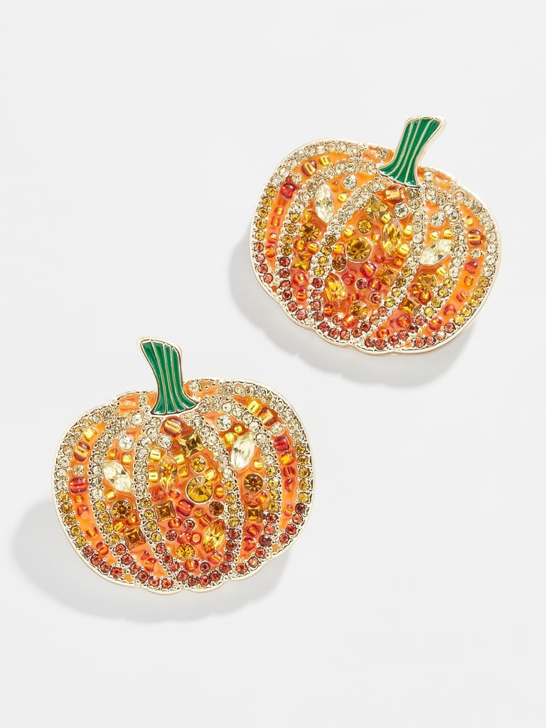 Vibrant Seasonal Staples: BaubleBar Pumpkin Earrings