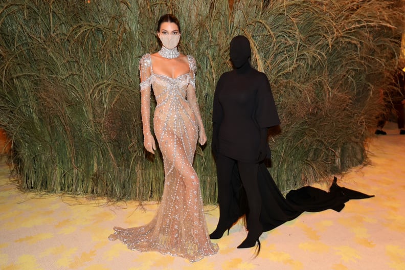 Kendall Jenner and Kim Kardashian at the 2021 Met Gala