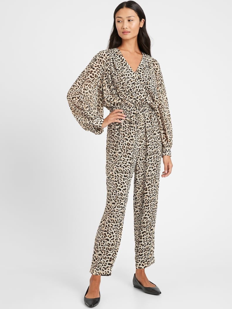 Banana Republic Print Balloon-Sleeve Jumpsuit