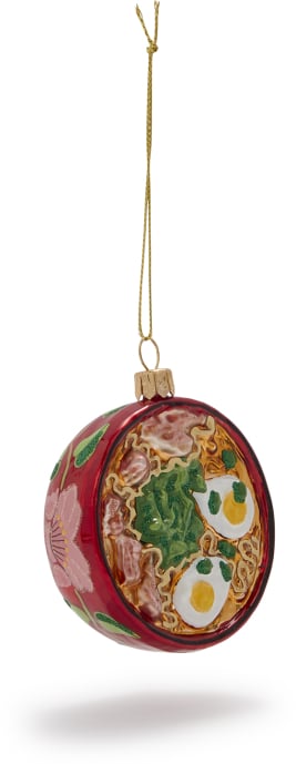 Ramen Bowl Glass Ornament