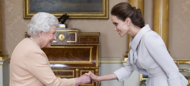 Angelina Jolie With Queen Elizabeth