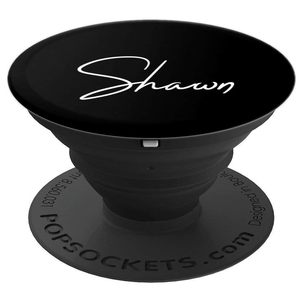PopSockets Shawn Black and White Name Grip