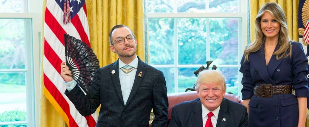 Gay Teacher White House Photo With Donald and Melania Trump