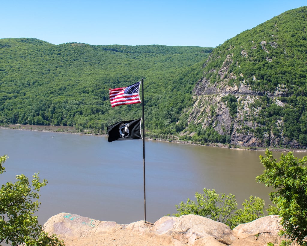 Once your eyes make contact with the flags up top, you will find some of the best views in all of the Hudson Valley. This is also a great spot for a picnic, as you can't really ask for a more picturesque backdrop.