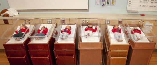 Newborn Babies Dressed as Mister Rogers For Cardigan Day