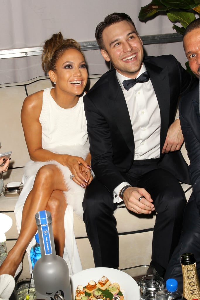 Jennifer Lopez and her Boy Next Door costar Ryan Guzman cozied up inside the Netflix party.
