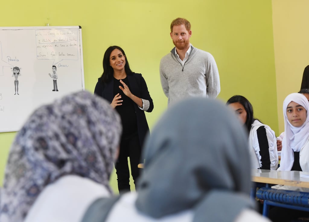 Prince Harry Meghan Markle Visit School on Morocco Tour 2019