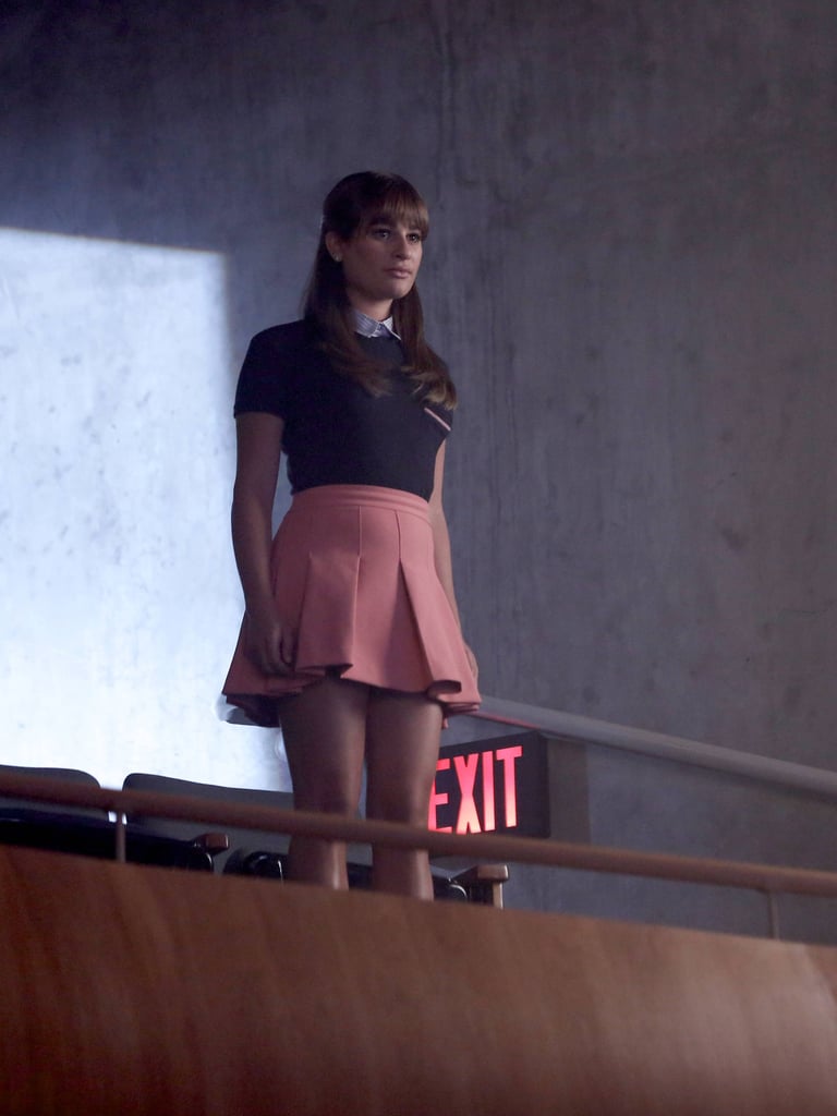 Rachel's preppy style makes a grand reemergence.