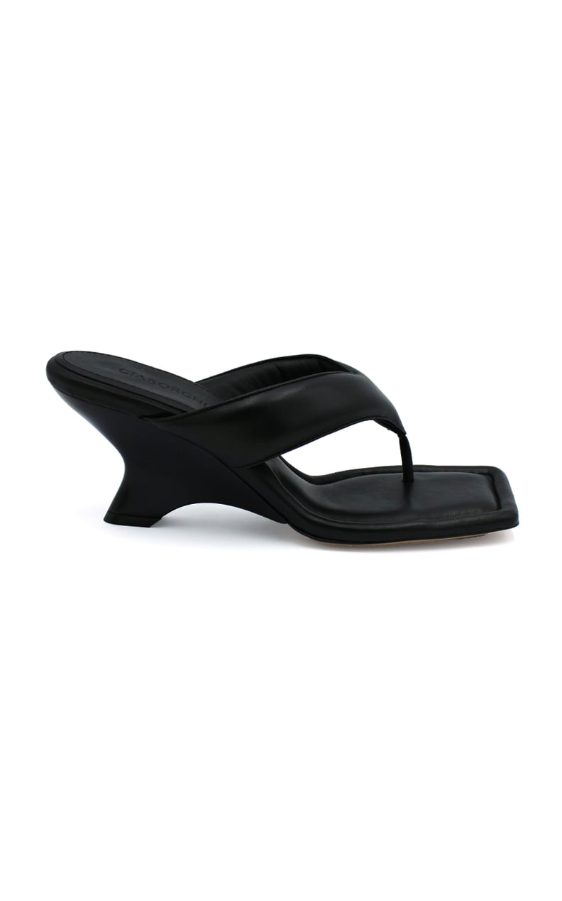 Modern Wedges: Gia Borghini Padded Leather Wedge Sandals