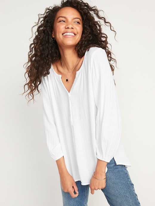 Old Navy Oversized Crinkle-Textured Tunic Top | New Arrivals From Old ...
