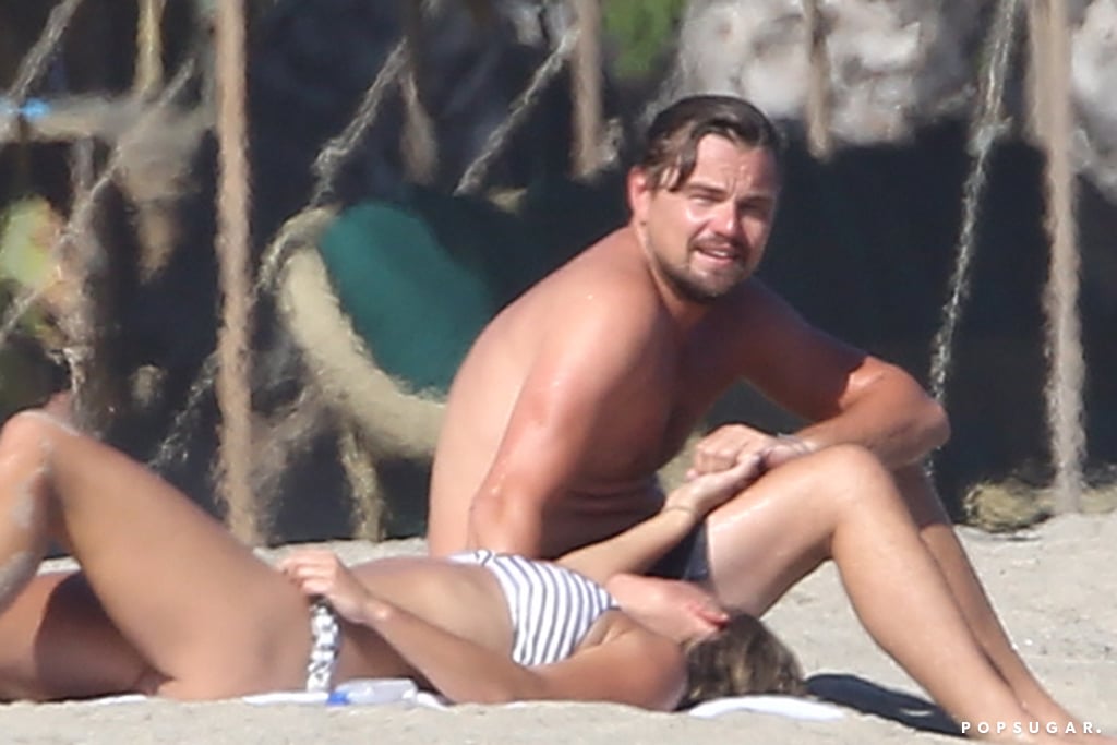 Leonardo DiCaprio and Nina Agdal Kissing on the Beach in LA