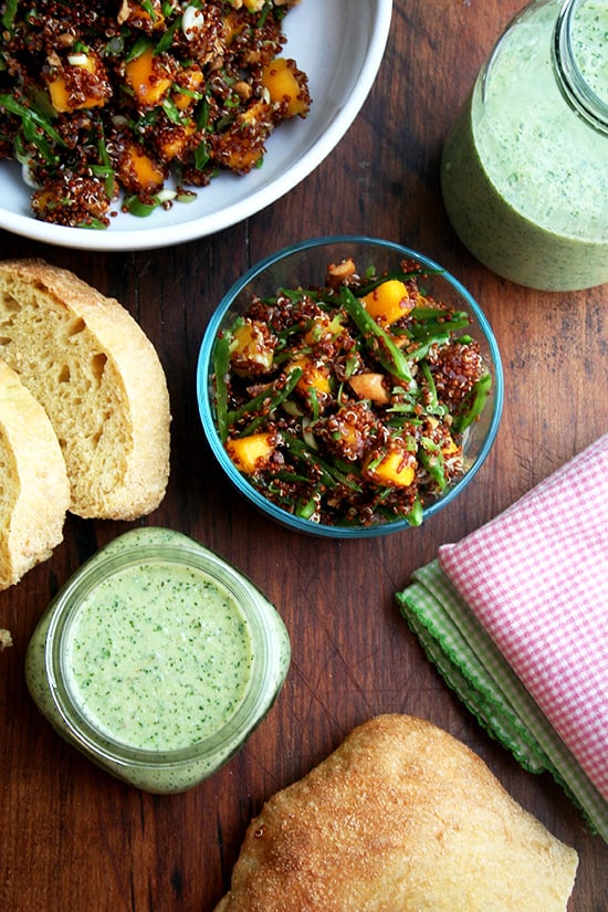 Quinoa Salad With Mango, Snap Peas, Ginger, and Lime