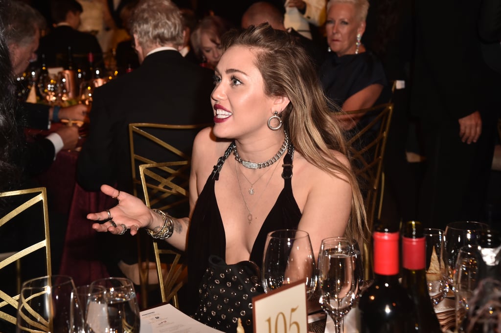 Miley Cyrus Velvet Dress January 2019
