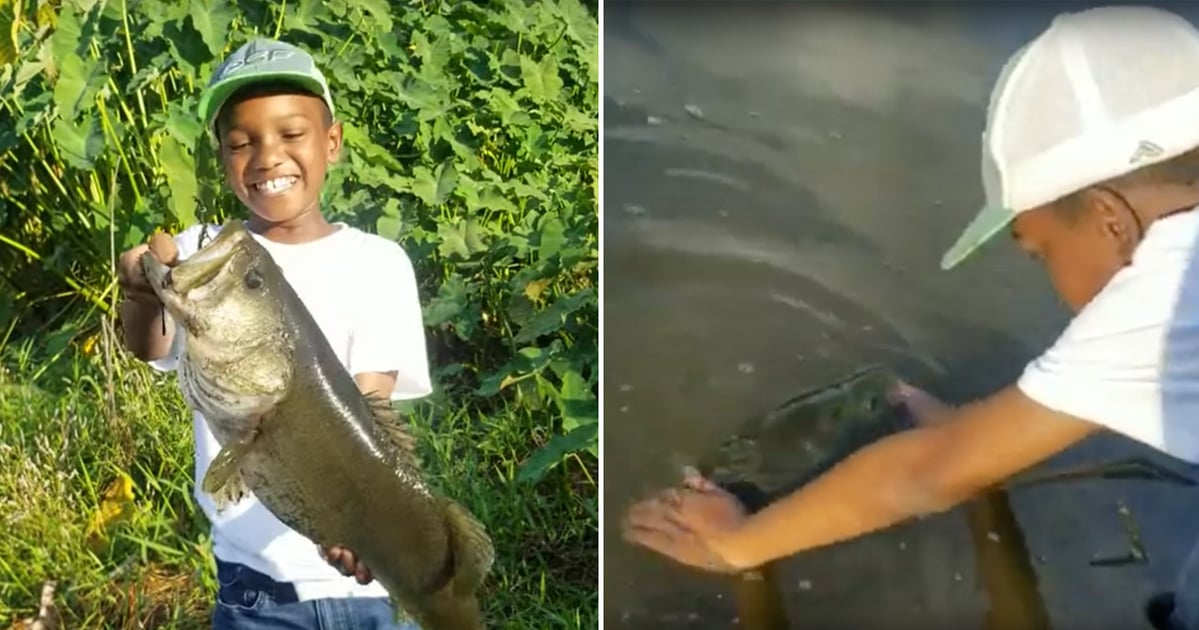 Little Kid Reels In An Absolute Hog Of A Bass In Wholesome Video