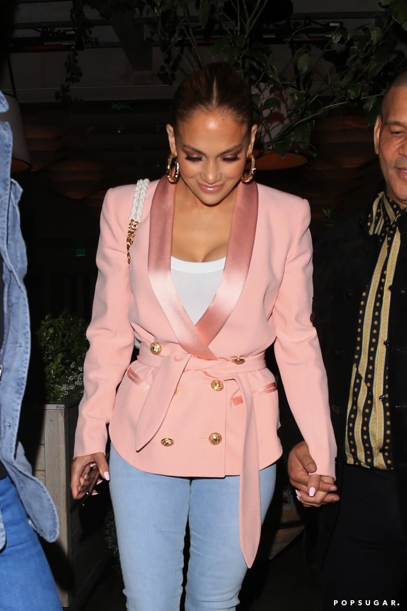 Jennifer Lopez's Pink Blazer | POPSUGAR Fashion