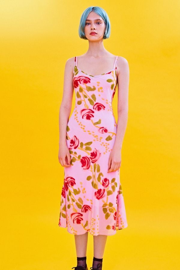 Betsey Johnson UO Excusive Floral Slip Midi Dress